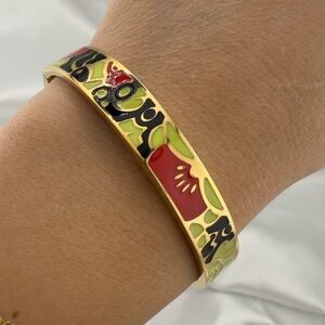 Multi Color Enamel Bangle Bracelet